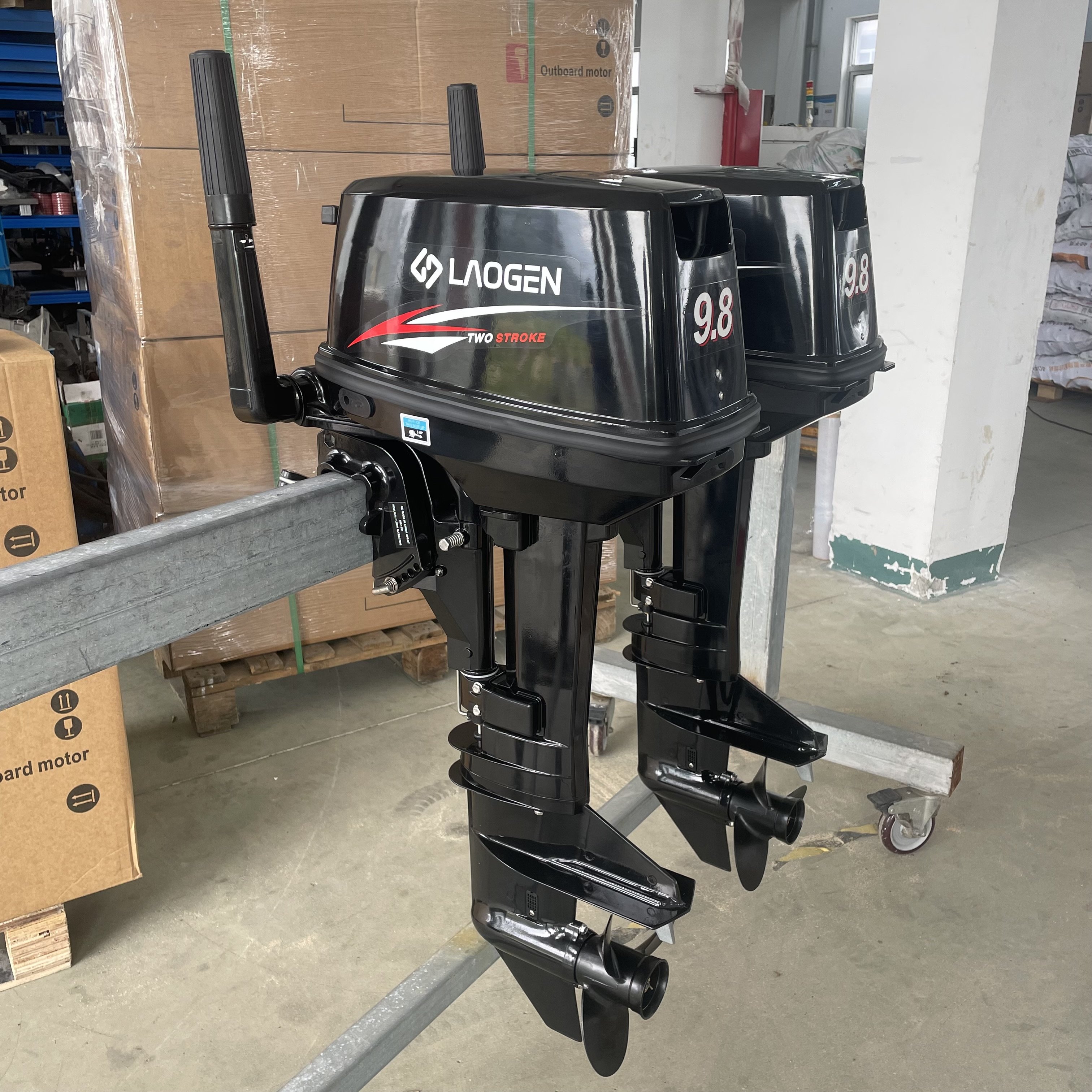 Laogen Outboard Motor 2 Stroke 9.8hp 9.9hp Outboard Boat Engine Match Tohatsu M9.8B Outboard Motor 9.9 for Russia Hot Sale